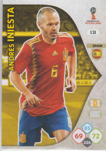 Adrenalyn World Cup 2018 #131 Andres Iniesta (Spain)