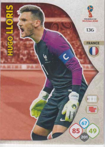 Adrenalyn World Cup 2018 #136 Hugo Lloris (France)