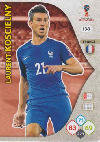 Adrenalyn World Cup 2018 #138 Laurent Koscielny (France)