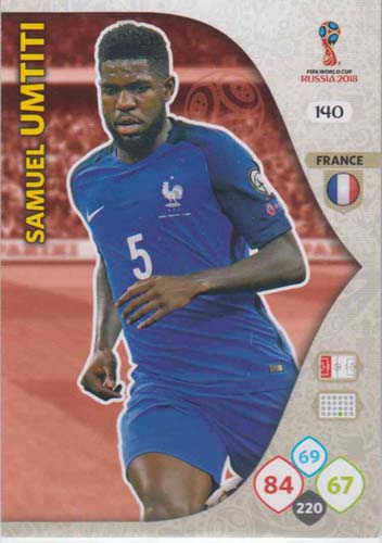 Adrenalyn World Cup 2018 #140 Samuel Umtiti (France)