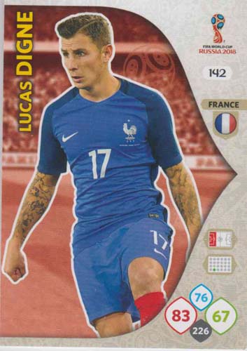 Adrenalyn World Cup 2018 #142 Lucas Digne (France)
