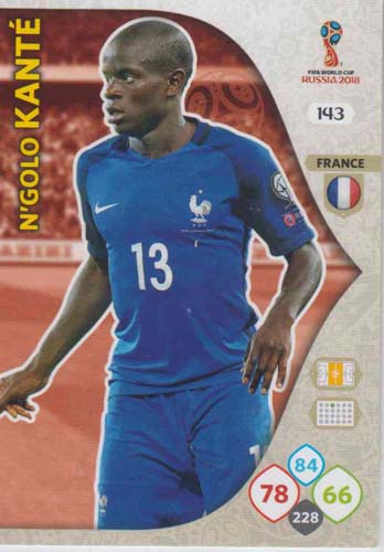 Adrenalyn World Cup 2018 #143 N'Golo Kante (France)
