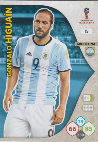 Adrenalyn World Cup 2018 #015 Gonzalo Higuain (Argentina)