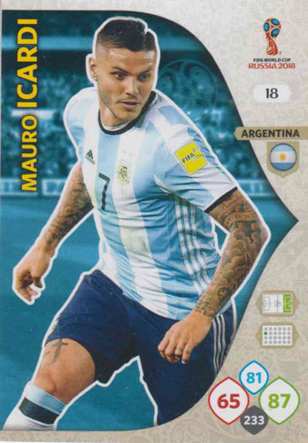 Adrenalyn World Cup 2018 #018 Mauro Icardi (Argentina)