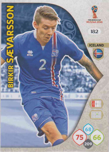 Adrenalyn World Cup 2018 #182 Birkir Saevarsson (Iceland)
