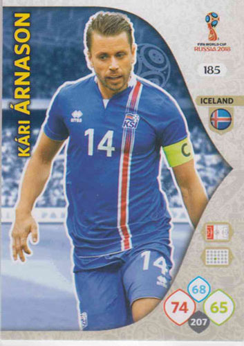 Adrenalyn World Cup 2018 #185 Kari Arnason (Iceland)