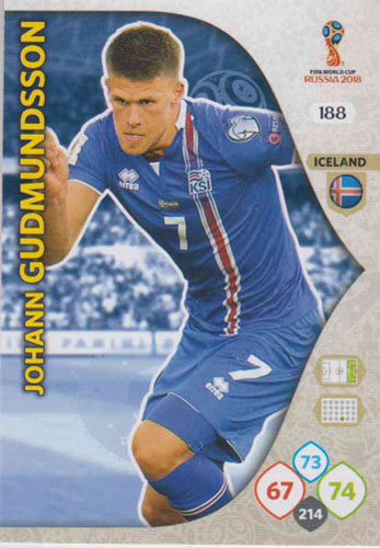 Adrenalyn World Cup 2018 #188 Johan Gudmundsson (Iceland)