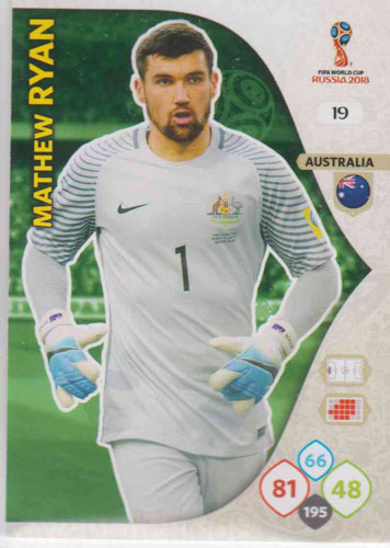 Adrenalyn World Cup 2018 #019 Mathew Ryan (Australia)