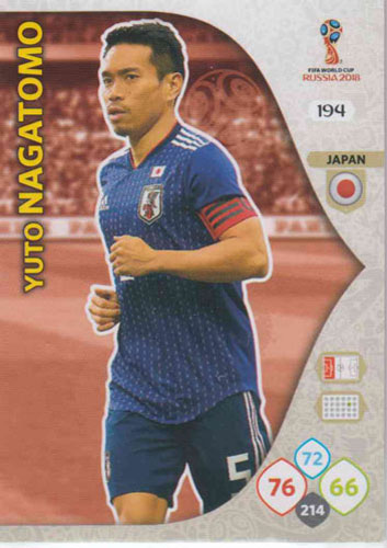 Adrenalyn World Cup 2018 #194 Yuto Nagatomo (Japan)