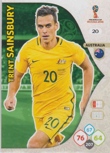 Adrenalyn World Cup 2018 #020 Trent Sainsbury (Australia)