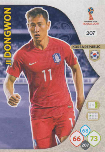 Adrenalyn World Cup 2018 #207 Ji Dong-Won (Korea Republic)