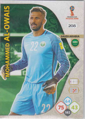 Adrenalyn World Cup 2018 #208 Mohammed Al-Owais (Saudi Arabia)