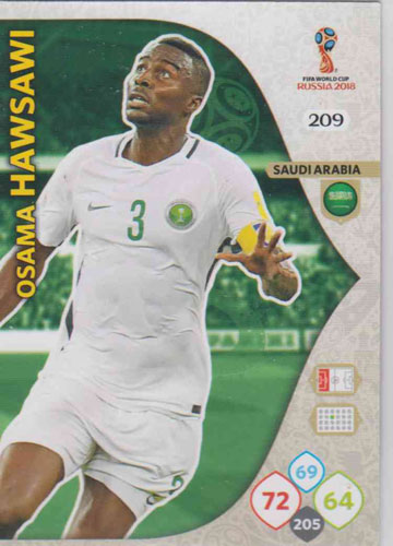 Adrenalyn World Cup 2018 #209 Osama Hawsawi (Saudi Arabia)