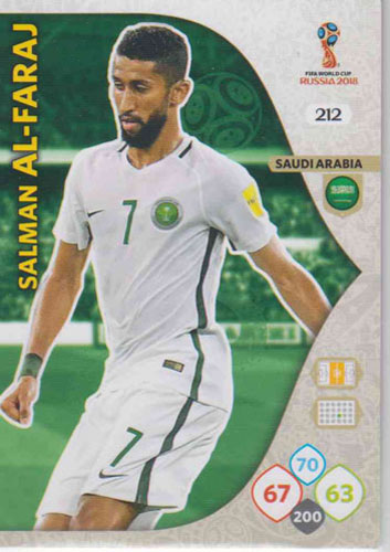Adrenalyn World Cup 2018 #212 Salman Al-Faraj (Saudi Arabia)