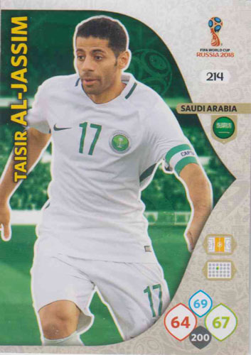 Adrenalyn World Cup 2018 #214 Taisir Al-Jassim (Saudi Arabia)