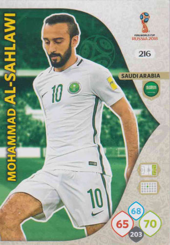 Adrenalyn World Cup 2018 #216 Mohammad Al-Sahlawi (Saudi Arabia)