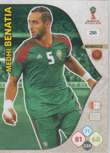 Adrenalyn World Cup 2018 #218 Medhi Benatia (Morocco)