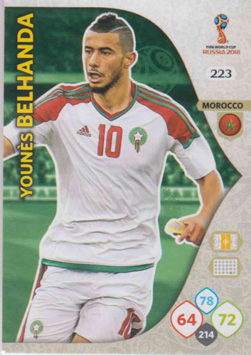 Adrenalyn World Cup 2018 #223 Younes Belhanda (Morocco)