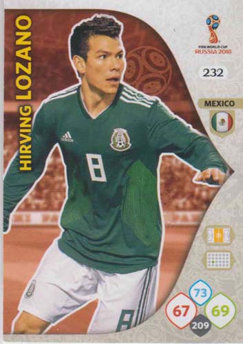 Adrenalyn World Cup 2018 #232 Hirving Lozano (Mexico)