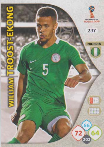 Adrenalyn World Cup 2018 #237 William Troost-Ekong (Nigeria)