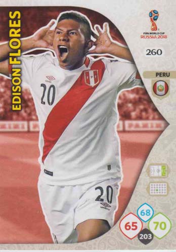 Adrenalyn World Cup 2018 #260 Edison Flores (Peru)