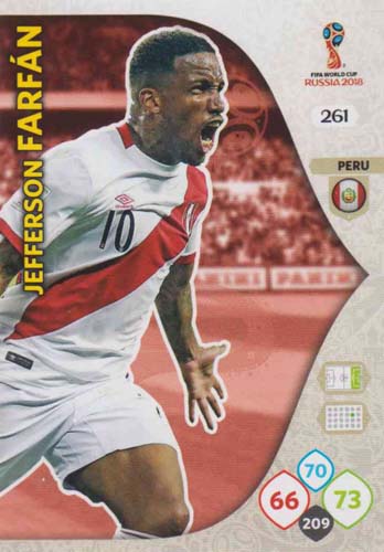 Adrenalyn World Cup 2018 #261 Jefferson Farfan (Peru)