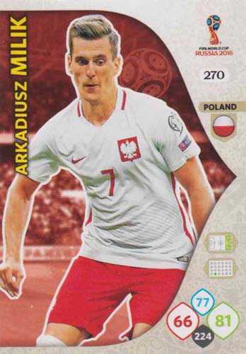 Adrenalyn World Cup 2018 #270 Arkadiusz Milik (Poland)