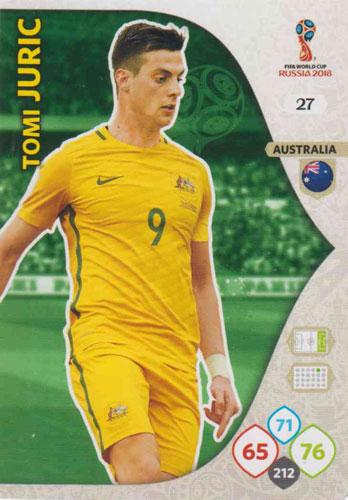Adrenalyn World Cup 2018 #027 Tomi Juric (Australia)