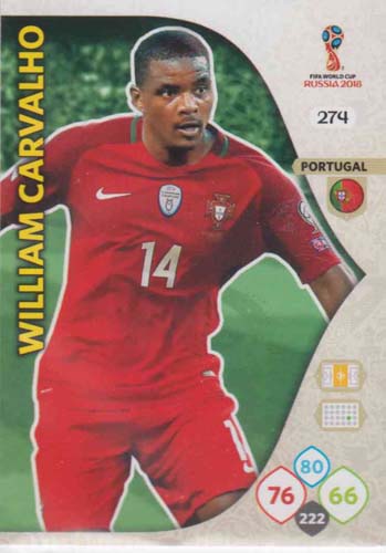 Adrenalyn World Cup 2018 #274 William Carvalho (Portugal)