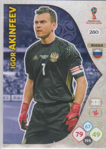 Adrenalyn World Cup 2018 #280 Igor Akinfeev (Russia)