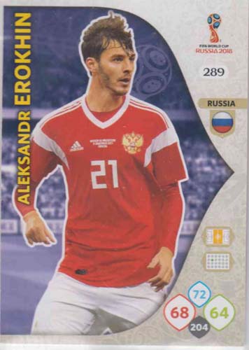 Adrenalyn World Cup 2018 #289 Aleksandr Erokhin (Russia)