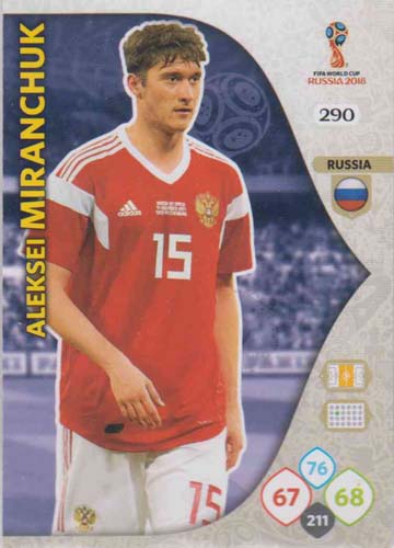 Adrenalyn World Cup 2018 #290 Alekesi Miranchuk (Russia)
