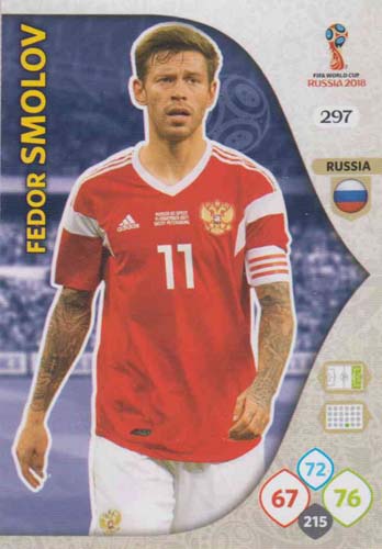 Adrenalyn World Cup 2018 #297 Fedor Smolov (Russia)