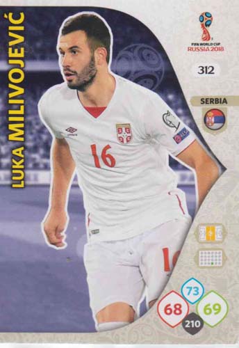 Adrenalyn World Cup 2018 #312 Luka Milivojevic (Serbia)