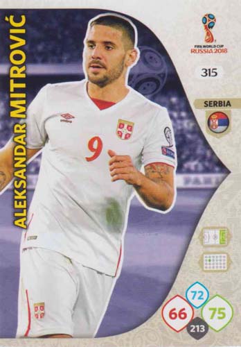 Adrenalyn World Cup 2018 #315 Aleksandar Mitrovic (Serbia)
