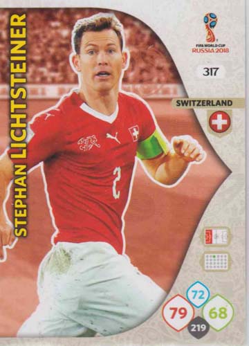 Adrenalyn World Cup 2018 #317 Stephan Lichsteiner (Switzerland)