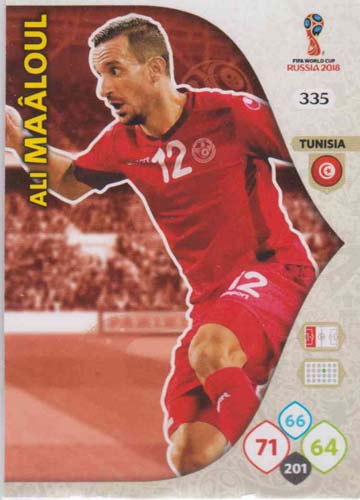 Adrenalyn World Cup 2018 #335 Ali Maaloul (Tunisia)