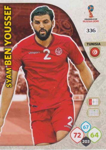 Adrenalyn World Cup 2018 #336 Syam Ben Youssef (Tunisia)