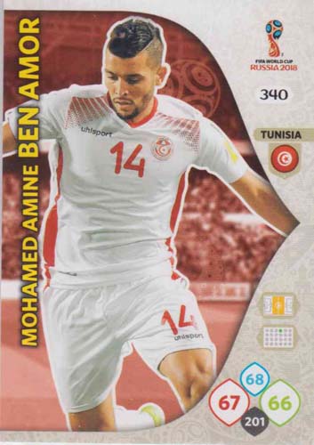 Adrenalyn World Cup 2018 #340 Mohamed Amine Ben Amor (Tunisia)