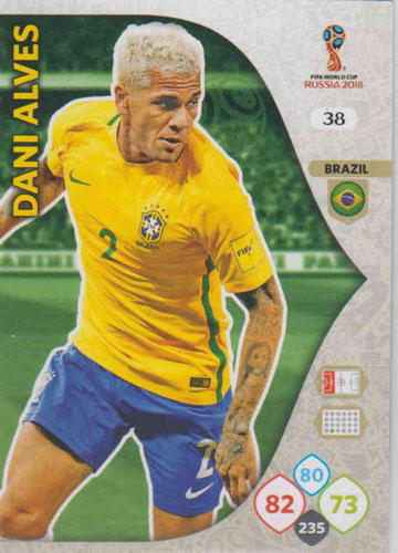 Adrenalyn World Cup 2018 #038 Dani Alves (Brazil)