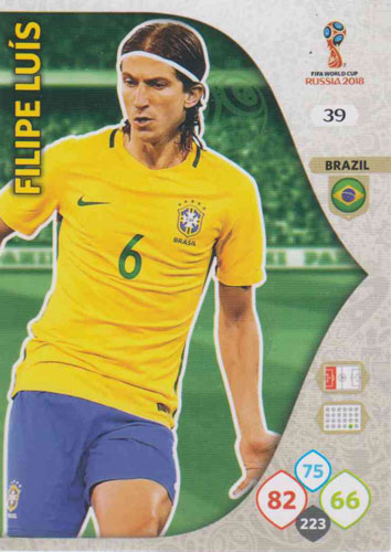 Adrenalyn World Cup 2018 #039 Filipe Luis (Brazil)