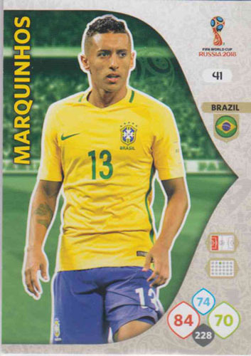 Adrenalyn World Cup 2018 #041 Marquimhos (Brazil)