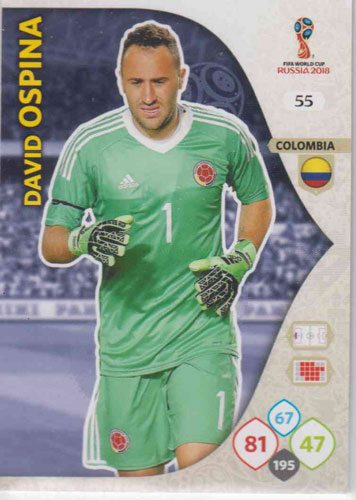 Adrenalyn World Cup 2018 #055 David Ospina (Colombia)