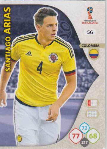 Adrenalyn World Cup 2018 #056 Santiago Arias (Colombia)