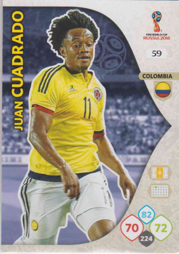 Adrenalyn World Cup 2018 #059 Juan Cuadrado (Colombia)