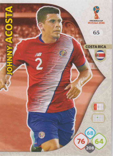 Adrenalyn World Cup 2018 #065 Johnny Acosta (Costa Rica)