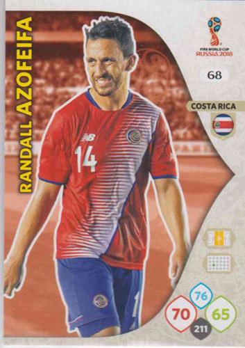 Adrenalyn World Cup 2018 #068 Randall Azofeifa (Costa Rica)
