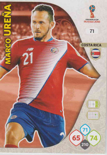 Adrenalyn World Cup 2018 #071 Marco Urena (Costa Rica)