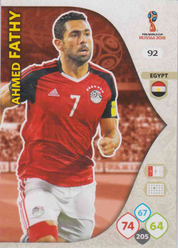 Adrenalyn World Cup 2018 #092 Ahmed Fathy (Egypt)