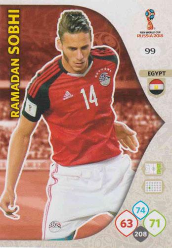 Adrenalyn World Cup 2018 #099 Ramadan Sobhi (Egypt)